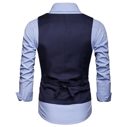 Men Casual Business Dress Vest Slim Fit Formal Wedding Waistcoats Solid Color Herringbone Waistcoat2