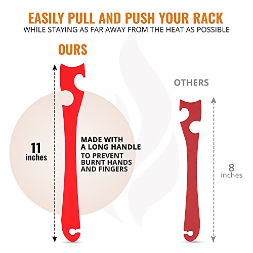 image for INFRAOVENS Silicone Oven Rack Push Pull Tool with Longer Handle Ideal 
