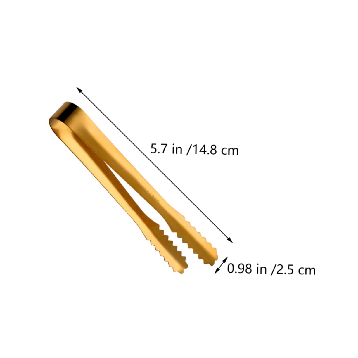 Cabilock 2pcs Stainless Steel U Shape Ice Cube Tongs Reusable Food Clamp for Sugar Appetizers and Ice Cubes for Parties Gatherings and Daily Use