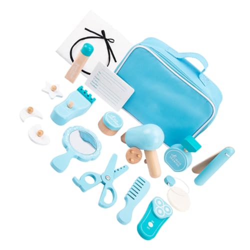 Kisangel Kit de Juguete Peluquería Infantil de Madera Set Estilista para Niñas y Juego de Simulación Salón Cabello Fomenta Creatividad y Coordinación Manual