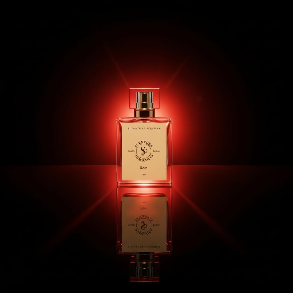 Scentora Fragrances Rose 50ml Extrait De Parfum | Unisex Long Lasting Luxury Perfume | Fresh Blooming Rose & Geranium Intense Fragrance | Ideal for Gifting 1