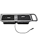 YananAC Zentralsteuerungszubehör Klimaanlage Lüftungsgitter 8R1820951 für Q5 2009–2018 Dashboard Air Outlet Air Conditioning Vents Grille Lüftungsgitterabdeckung