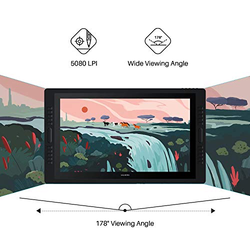 Image of HUION Drawing Monitor KAMVAS Pro 24 Pen Display Graphic Tablet 2.5K QHD Full Lamination Screen with Adjustable Stand, 23.8 inch