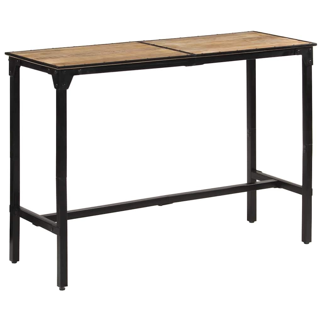vidaXL Table de Bar 150x55x107 cm Bois de manguier Massif Brut, Table de Bar, Table Haute d'extérieur, Table de pub de Jardin