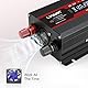 LVYUAN Wechselrichter 12V 230V 2000W Spannungswandler Power Inverter mit 2 USB LCD Alligatorclip Zigarettenanzünder Stecker Stromumwandler für Auto KFZ Wohnwagen LKW