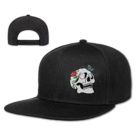 Negi Skull Rose Adjustable Snapback Hat Cover