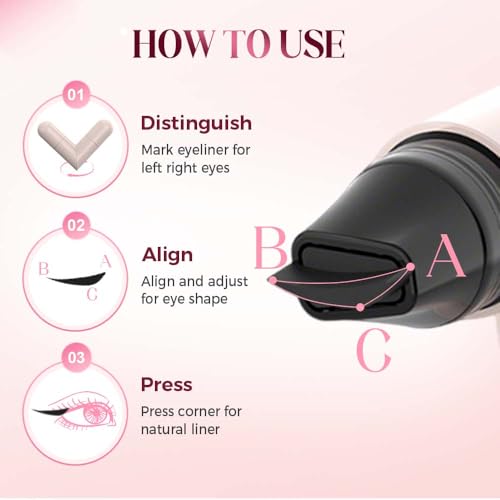 Rotating Waterproof Winged Eyeliner Stamp Pen miniatura 3
