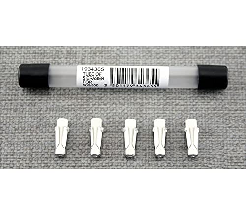 rOtring 500 & 600 Mechanical Pencil Replacement Eraser Refills | Tube of 5 White Erasers Rubbers