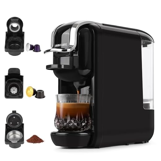 DIVINOCAFFÉ Espresso Maker for Nespresso Capsule, Lavazza Blue Capsule & Coffee Powder, 19 Bar Pump Pressure Makes Authentic Espresso Coffee, Mini Espresso Coffee Machines with Removable Water Tank.