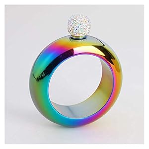 Roestvrij Staal Kleur Mannen En Vrouwen Armband HIP FLASK Draagbare 3.5 Oz Diamond Deksel Ronde Wijnfles, Trechter, Verjaardagsfeestje Club Bar Gift