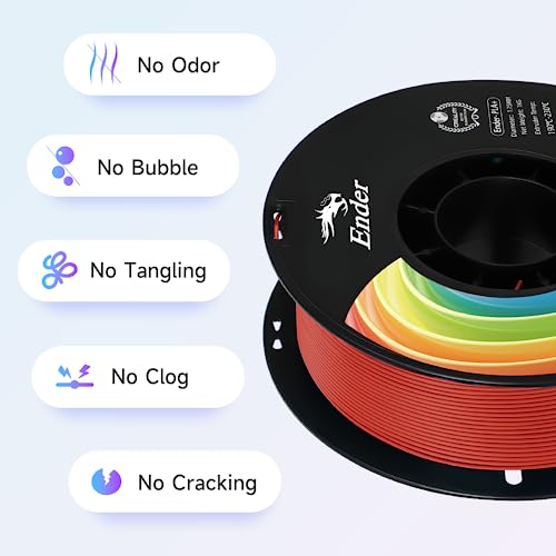 Image of Creality 3D Printer Filament, PLA Plus Filament 1.75mm Deep Red, PLA Pro Toughness Upgraded Dimensional Accuracy + /- 0.03mm, 1KG Spool(2.2lbs) Ender PLA+ Filament for Most 3D Printer