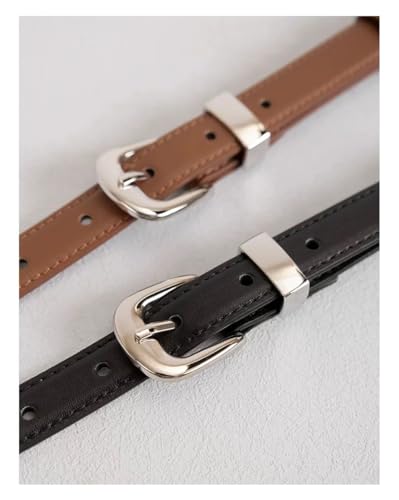 Women Cowskin Business Simple Belts Fashion Vintage Thin Belt For Jeans2