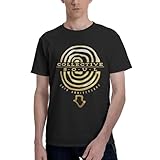 WEDRSA Collective Music Soul Cotton Shirt Men's T-Shirt Classic Short Sleeve Top Fashion Tees Black Medium