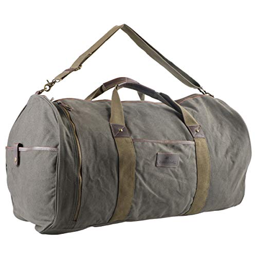 Classical Vintage Oxford Sports Bag with Coating Hardware Accessories Soft Duffels Travel Bag (L)