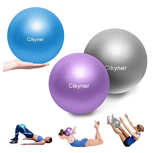 Cikyner Mjuk pilates-boll, liten träningsboll, 3 st 23 – 25 cm minikympboll, pilates, yoga, kärnträning och fysisk terapi, förbättrar balansen