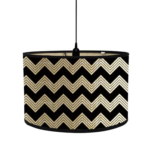 Morbuy Round Lampshades for Table Lamps, Modern Black White Diameter 30cm Drum Bamboo Lampshade Pendant Lamp Shade Home Decorative for Wall Lamp, Bedside Lamp, Floor Lamp (Style B)