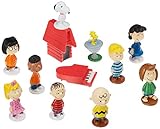 Peanuts Snoopy Figures Toys Set Woodstock Charlie Brown 12 Pcs 4cm - 5cm Approx