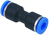 MettleAir MTU 1/4-1/8-1PK Push to Connect Straight Union Reducer Fitting, 1/4