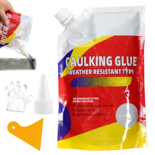 Slab Concrete Crack Repair Sealant, Waterproof Caulking Glue, Quick-Drying Sealing Adhesive (1pack*500g)