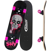 Nattork Completa Skateboard 31 Inch para Niños Niñas, Madera de