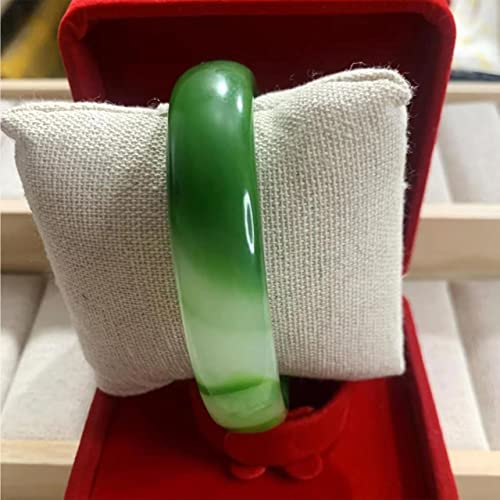 Bracelet émeraude authentique jade vert glace flottant certifié 58mm