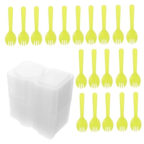 SOLUSTRE 20 Sets Condiment Container Small Condiment Jar Clear Sauce Container Dipping Sauce Cup Salad Dressing Cup Seasoning Storage Jar Seasoning Organizer Plastic Transparent