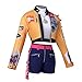 Adult Fashion Costume Yellow Jacket Set Stage Performance Singers Halloween Cosplay Outfits