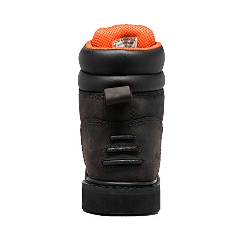 Ad Tec Men's 6in Crazy Horse Leather Certified Construction Work Boots, Brown | Protective Steel Toe & Rubber Cap3