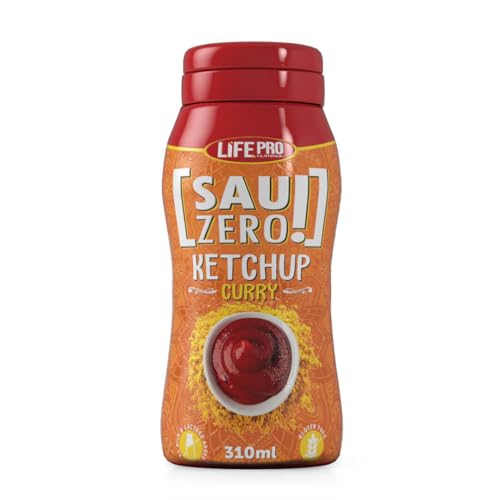 Sauzero Zero Calories Ketchup Curry 310ml | Salsa cero calorías para darle sabor a tus platos preferidos | Ideal para carnes o parrillas