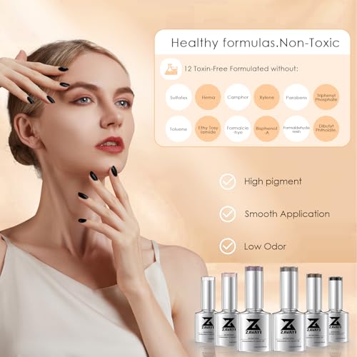 Kit de 6 esmaltes de gel tonos tierra suaves miniatura 4