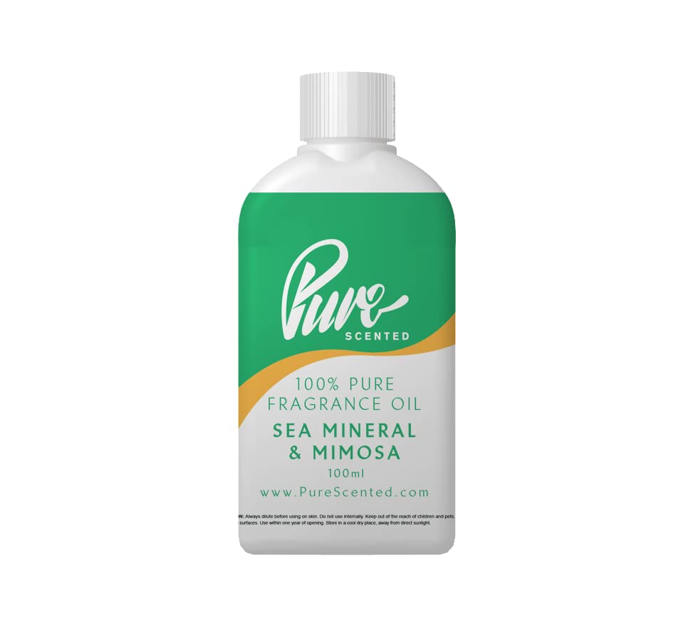 Sea Minerals & Mimosa Fragrance Oil - 100ml Suitable for Candles, Wax Melts, Cosmetics, Diffusers, Soap (Sea Minerals & Mimosa) — image 1