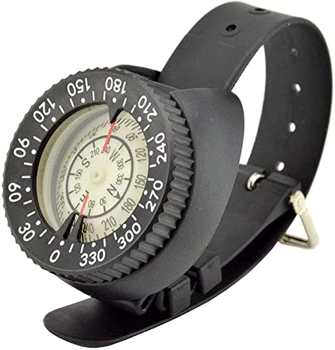 aiqiua Underwater Diving Compass, Multifunction Waterproof Compass with Luminous Design, for Underwater Navigation and Other Outdoor Activities Durable，Provide Accurate Direction Help, Easy to Carry