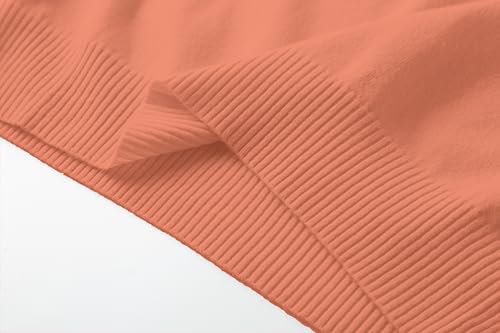 Image of SANGTREE Women's Short Sleeve Sweaters V Neck Casual Knit Pullover Tops | Perfect as a lightweight sweater for spring /summer or as a layering piece. Ideal for office, daily, holiday, home etc