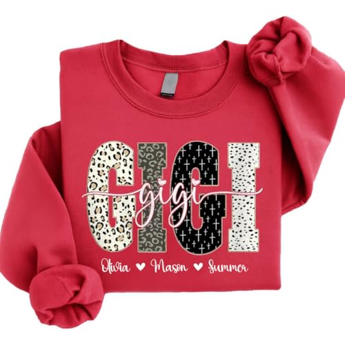 NAZENTI Custom Mimi Sweatshirt with Kids Names, Mimi Shirts for Women, Mothers Day Shirts, Grandma