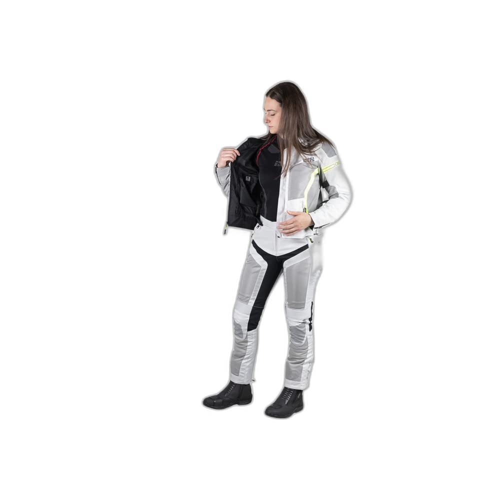 IXS Trigonis-Air Damskie spodnie motocyklowe tekstylne, jasnoszary/czarny, S