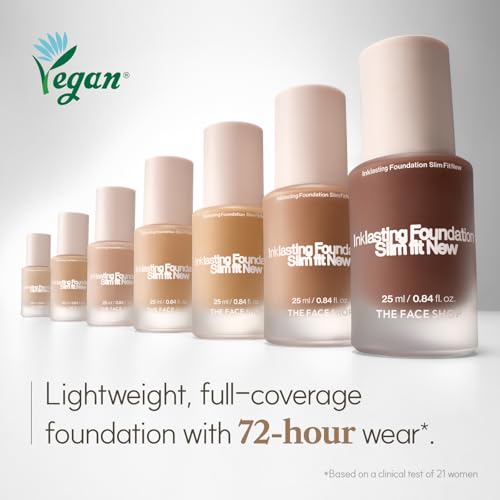 THE FACE SHOP Ink Lasting Liquid Foundation, Full Coverage, 72‑Hour Wear Semi‑Matte Finish, Makeup with Bakuchiol, W130 Warm Beige, 0.84 Fl. Oz. - Image 6