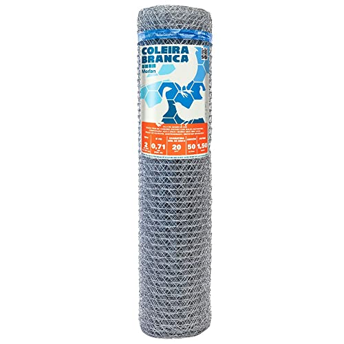 Tela metálica para galinheiro fio 22 BWG x 1,5 m rolo com 50 metros - Morlan