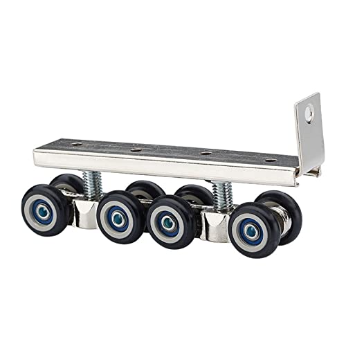 Herrajes Puerta Corredera CCJH - Riel 200 Cm, Ruedas Gigantes, Soporte 150 Kg, Para Madera 3-5 Cm