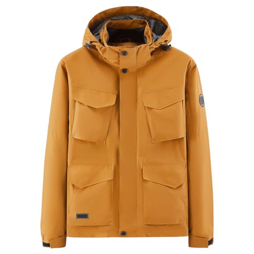 Veste imperméable homme coupe ajustée et légère zippée pour l'automne