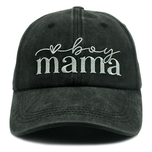 Jumsky Boy Mama Baseball Caps Classic Adjustable Denim Dad Hat Snapback Black