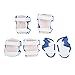 NDNCZDHC 6PCS Wrist Guards for Skating Adjustable Knee Pads Skating Protective Gear Children Roller Skating Protective Gear for 6‑18 Years Old(Blue)
