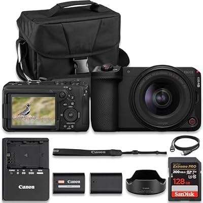Canon EOS R6 V Mirrorless Camera | USA Model | with RF 20-50mm f/4 L is USM PZ Lens + SanDisk Extreme Pro 128GB Memory Card + Extra Replacement Battery + HDMI Cable + Camera Case (16pc Bundle)