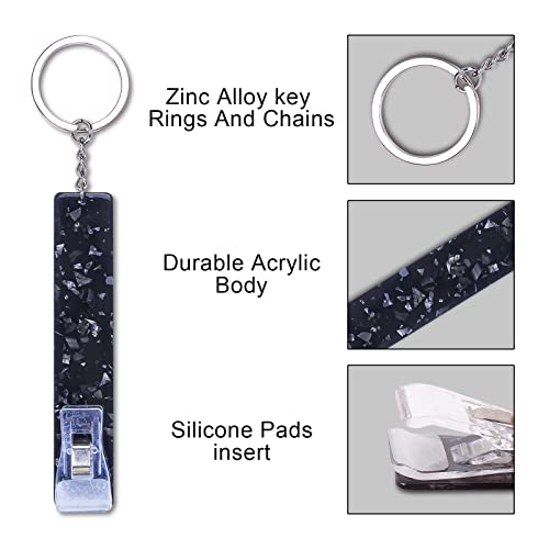 Image of 3PCS Credit Card Puller, Cute Debit Bank Card Grabber for Long Nails ATM Keychain Women with Plastic Clip