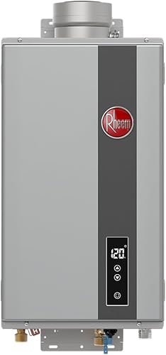 Rheem RTG-70DVLN-3 Calentador de agua de gas natural sin tanque interior sin condensación de alta eficiencia, 7.0 GPM