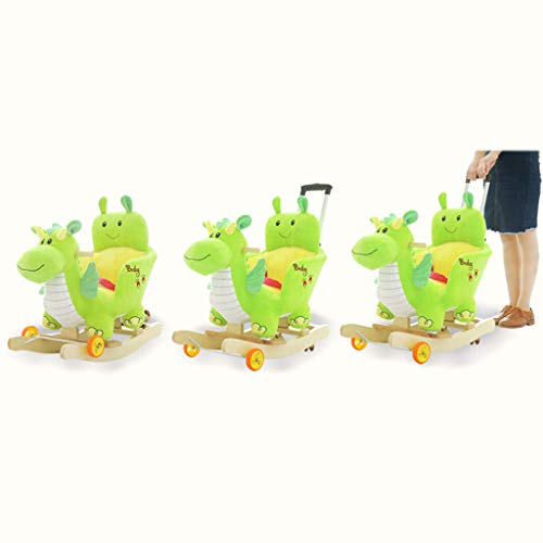Schaukelpferd Schaukeltier Kinder Stuhl Baby Trojan Dinosaurier Spielzeug Geschenk Kinderwagen Nette Musik Shake Pferd… – Bild 8