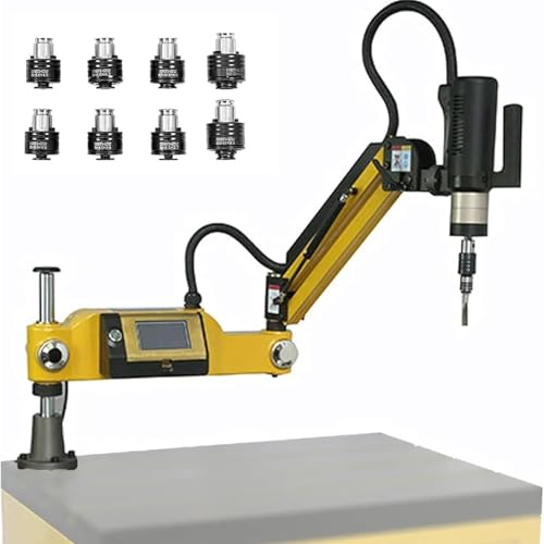 Electric Tapping Machine M3-M16,360° Multi-Direction Cantilever Tapping Tool,0-312rpm/min,8PCS Collets,for Machinery Manufacturing,Mould Machinery and Other Industries