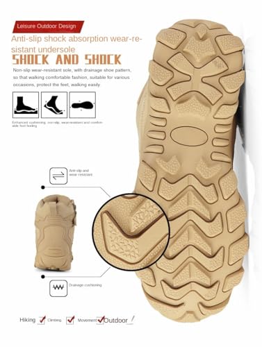 Men's Waterproof Hiking Tactical Boots for Men Outdoor Lightweight Work Hiking Boots4