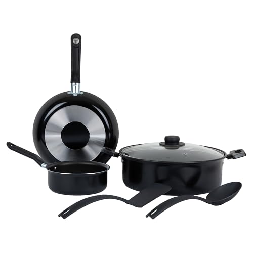 Listado de Bateria de cocina ekco favoritos de las personas. 43 Ekco | Batería de Cocina con Antiadherente 6 Piezas de Aluminio - Color Negro