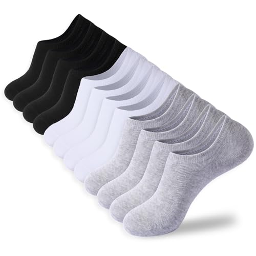 6/12 Pairs No Show Cotton Low Cut Socks - Men & Women's Bulk Liner Socks