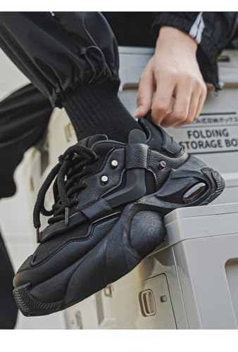 Chunky Sneakers for Man, Men's Fashion Sneakers - Durable, Platform, High-top Casual Shoes Durable Thick Sole Lace-Up Casual Shoes for Outdoor & Everyday Wear3
